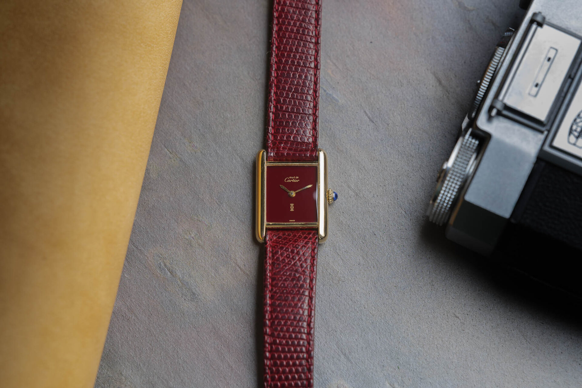 Cartier Tank Must Burgundy